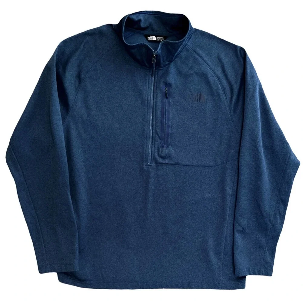 Mens North Face Fleece Jacket 2XL Canyonlands 1/2 Zip Pullover Sweater‎ TNF